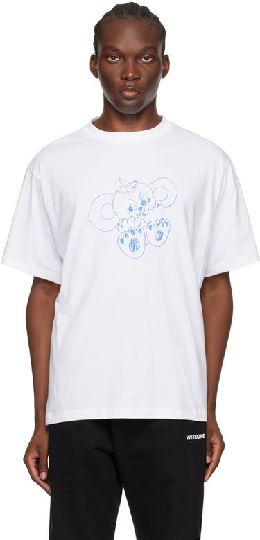 Tričko We11done Monster Print T-Shirt Biela | WD-TT2-24-790-U-IV, 0