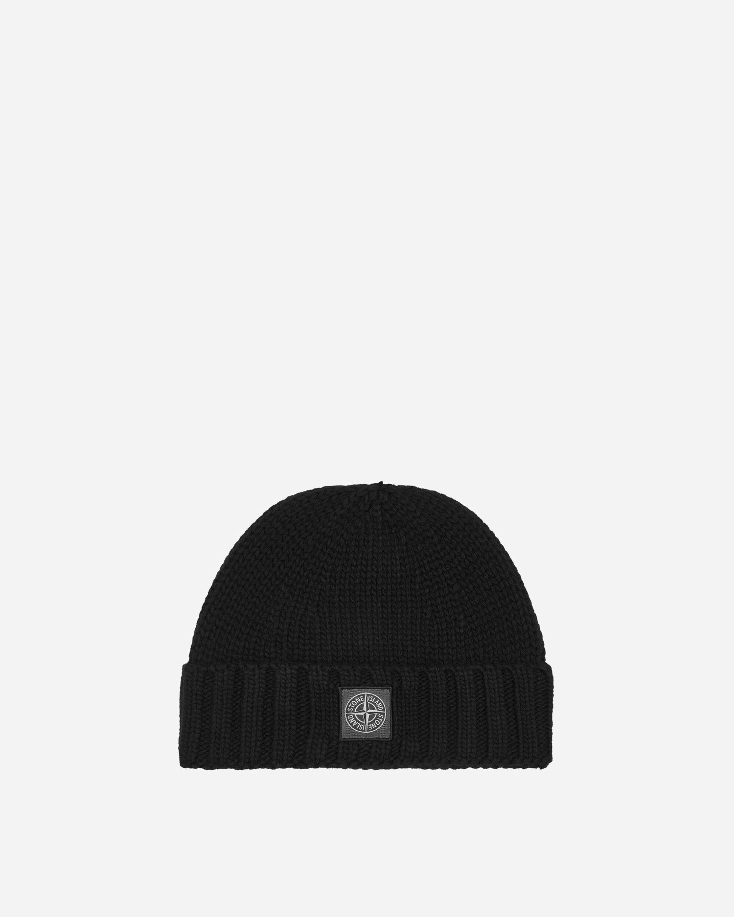 Kulicha Stone Island Garment Dyed Wool Beanie Black Čierna | 7915N17D6 V0029, 1