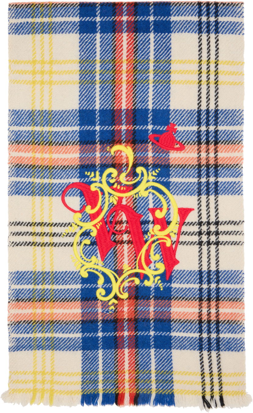 Šál Vivienne Westwood Plaid Yak Scarf with Embroidered Monogram Rôznofarebný | 8103013G-W01AP-