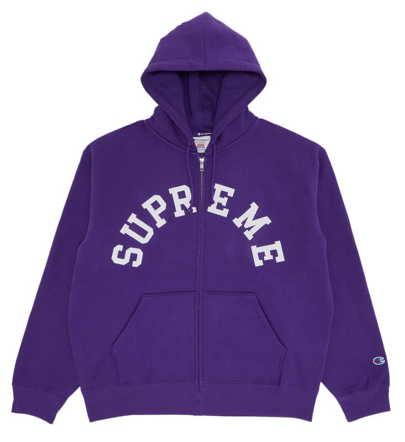 Champion Zip Up Hooded Sweatshirt Purple Velikost: M SS24SW37 PURPLE