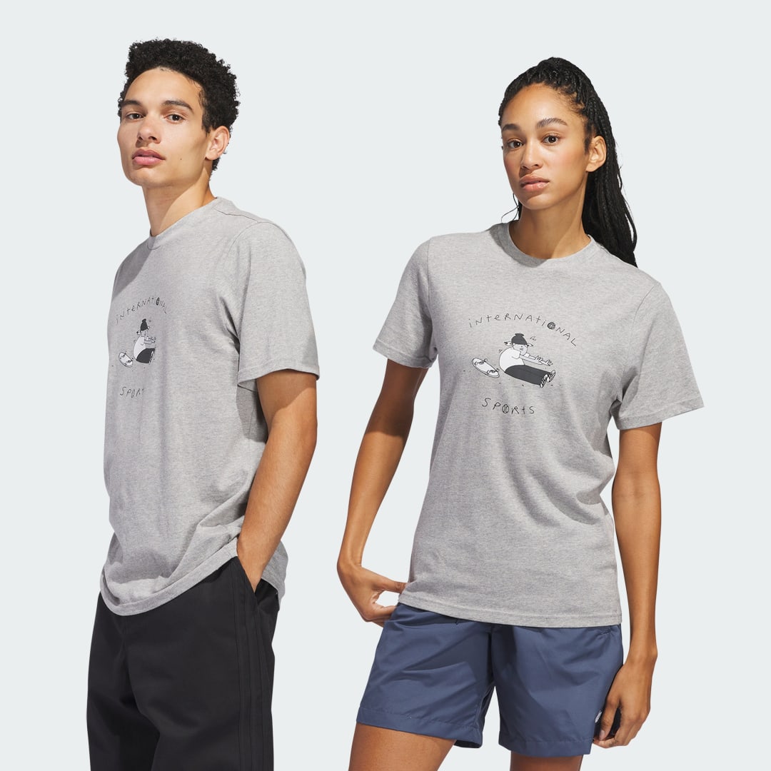 Tričko adidas Performance Henry Jones Stretch T-Shirt Šedá | JD2713, 0