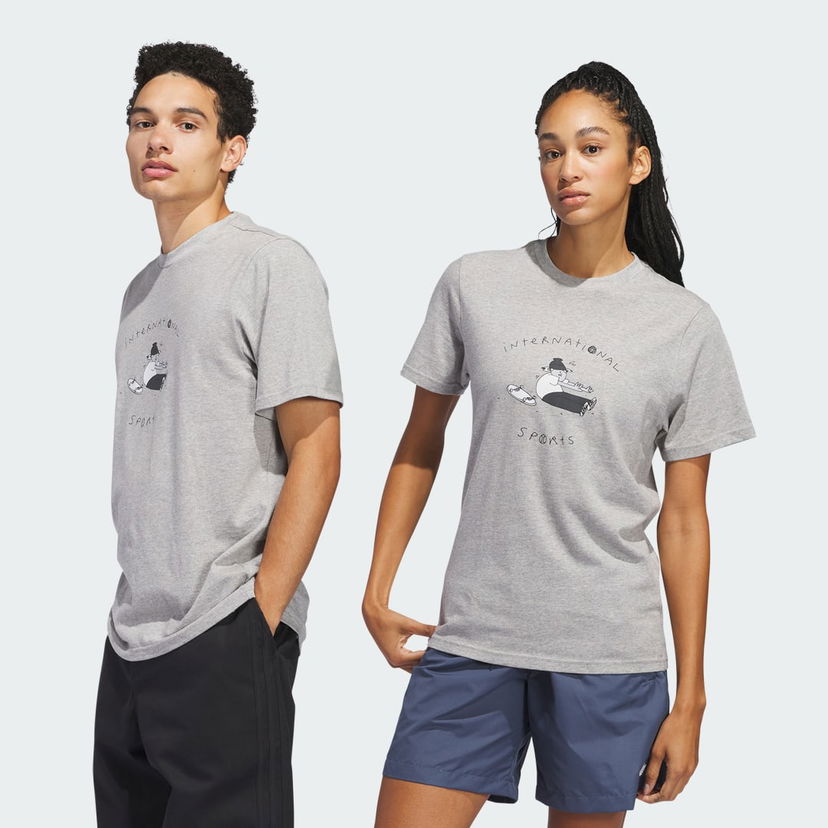Tričko adidas Performance Henry Jones Stretch T-Shirt Šedá | JD2713