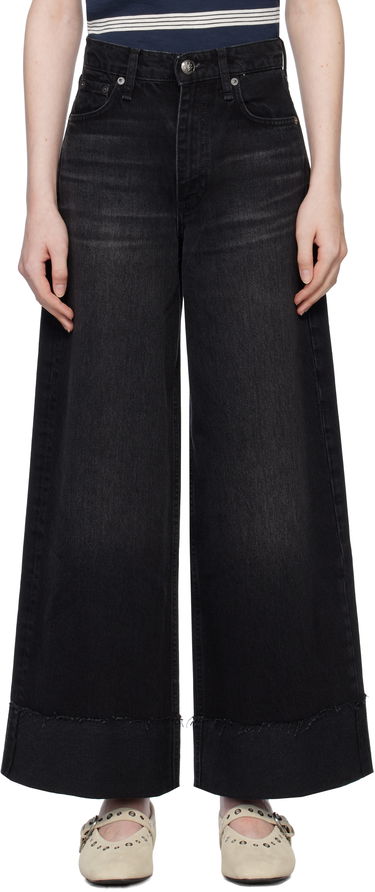 Džínsy rag & bone Sofie Ankle Wide Leg Jeans Čierna | WDD24H2993RGBL, 0