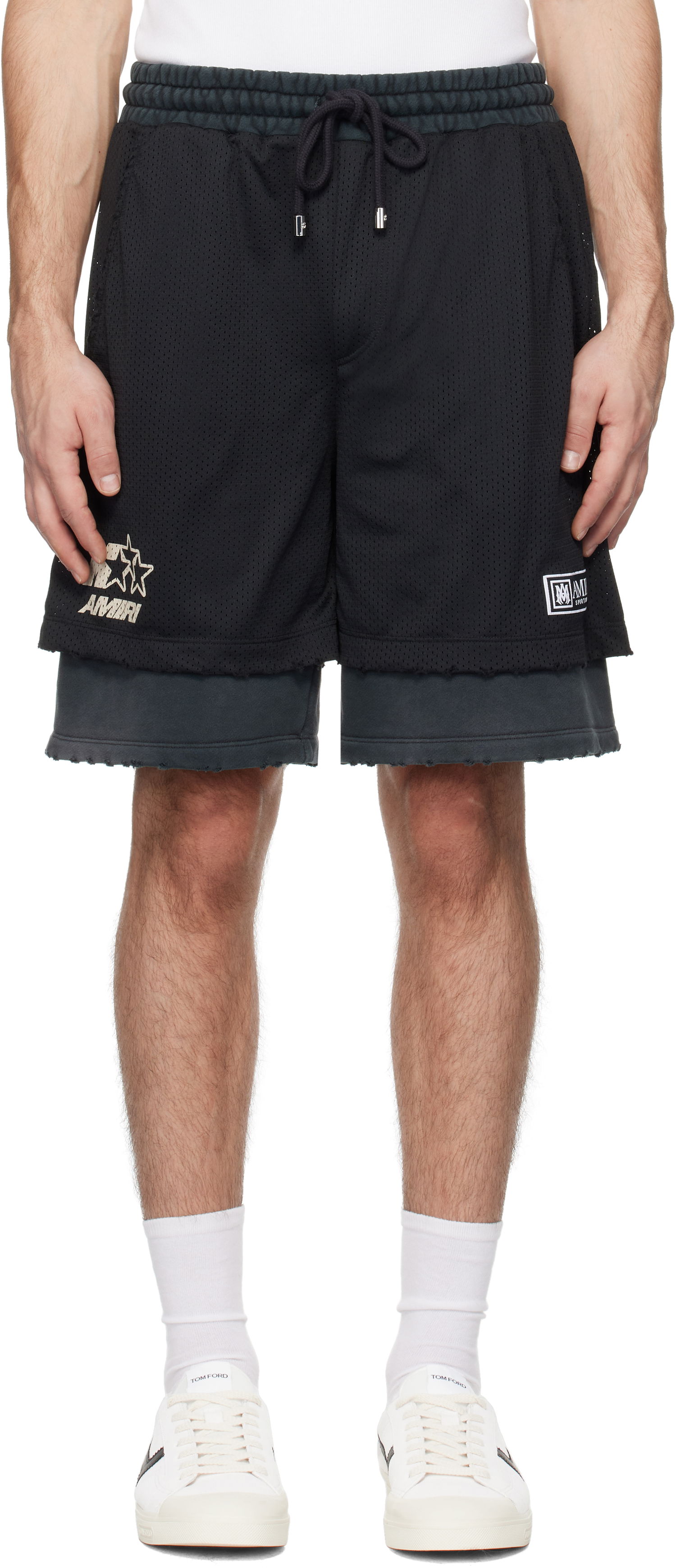 Šortky AMIRI Amiri Mesh Basketball Shorts Čierna | AMJYSH1036, 0
