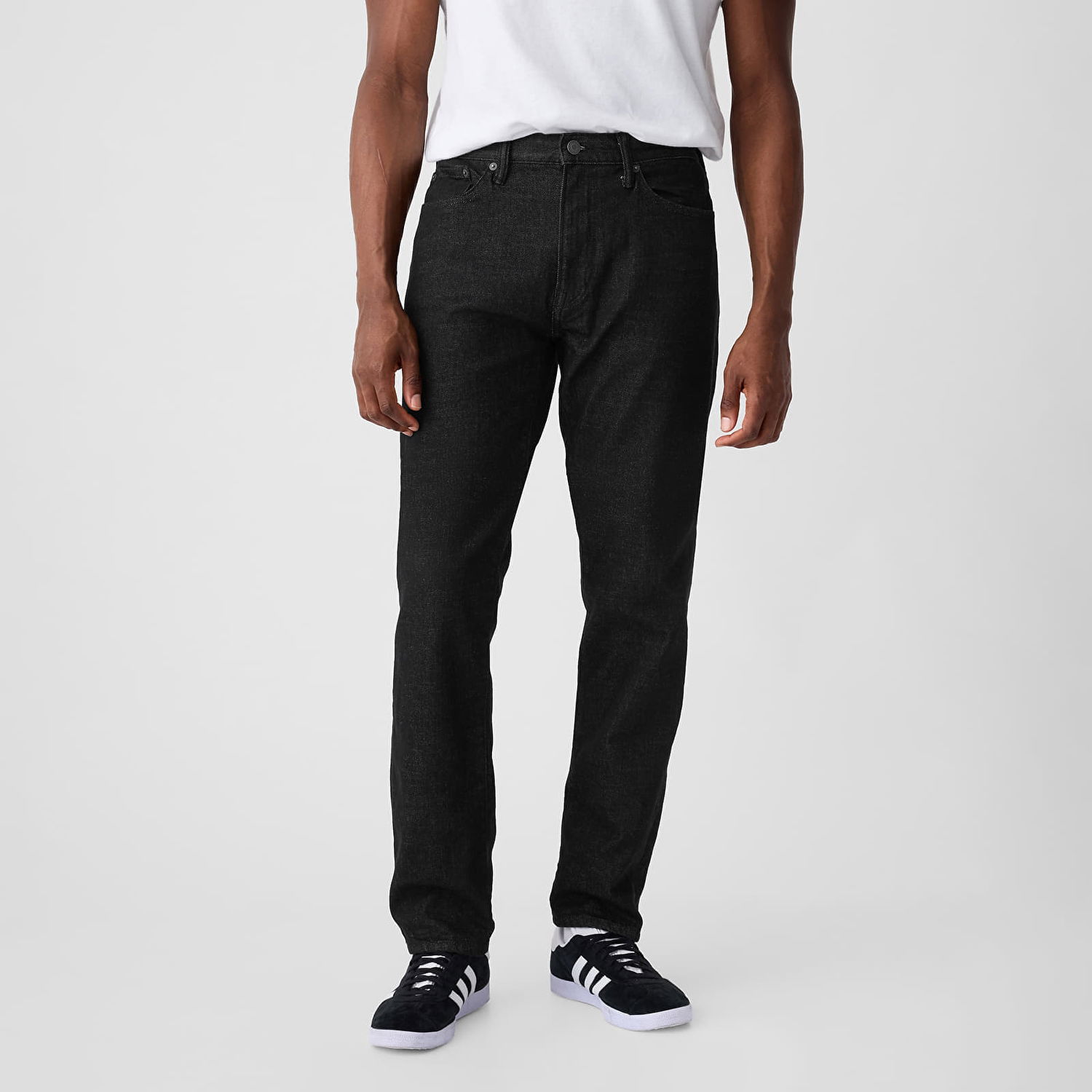 Nohavice GAP Pants Denim Pants Straight Black Rinse W34/L34 Šedá | 749118-00, 1