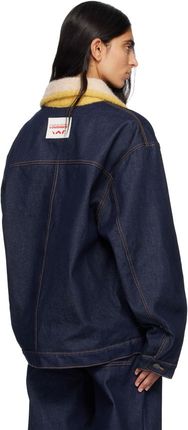 Bunda Charles Jeffrey Loverboy Charles Jeffrey LOVERBOY Knitted Collar Denim Jacket Modrá | 52010401, 2