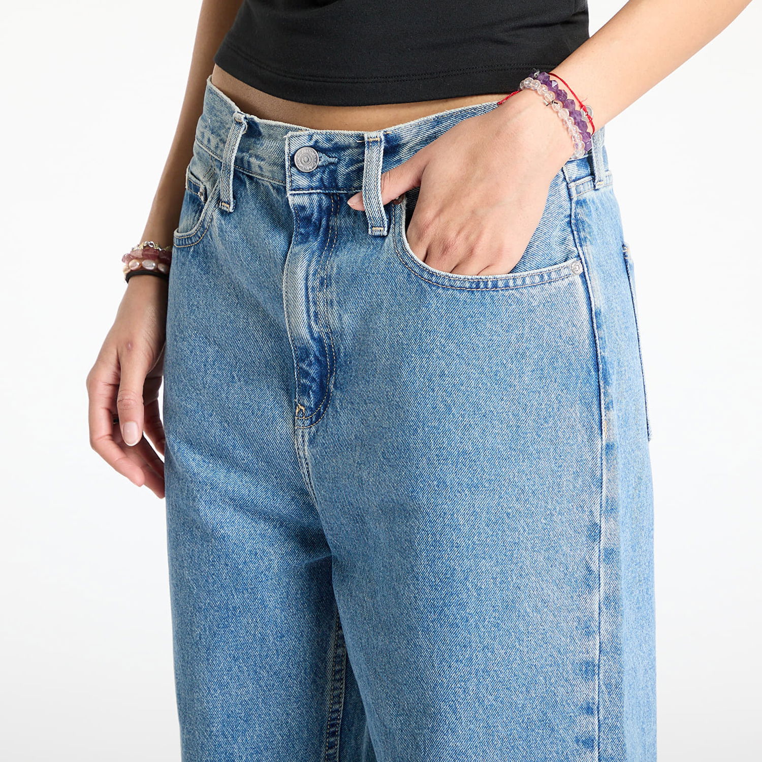 Džínsy CALVIN KLEIN Calvin Klein Jeans Barrel Jeans W25/L32 Modrá | J20J225005 1A4, 1
