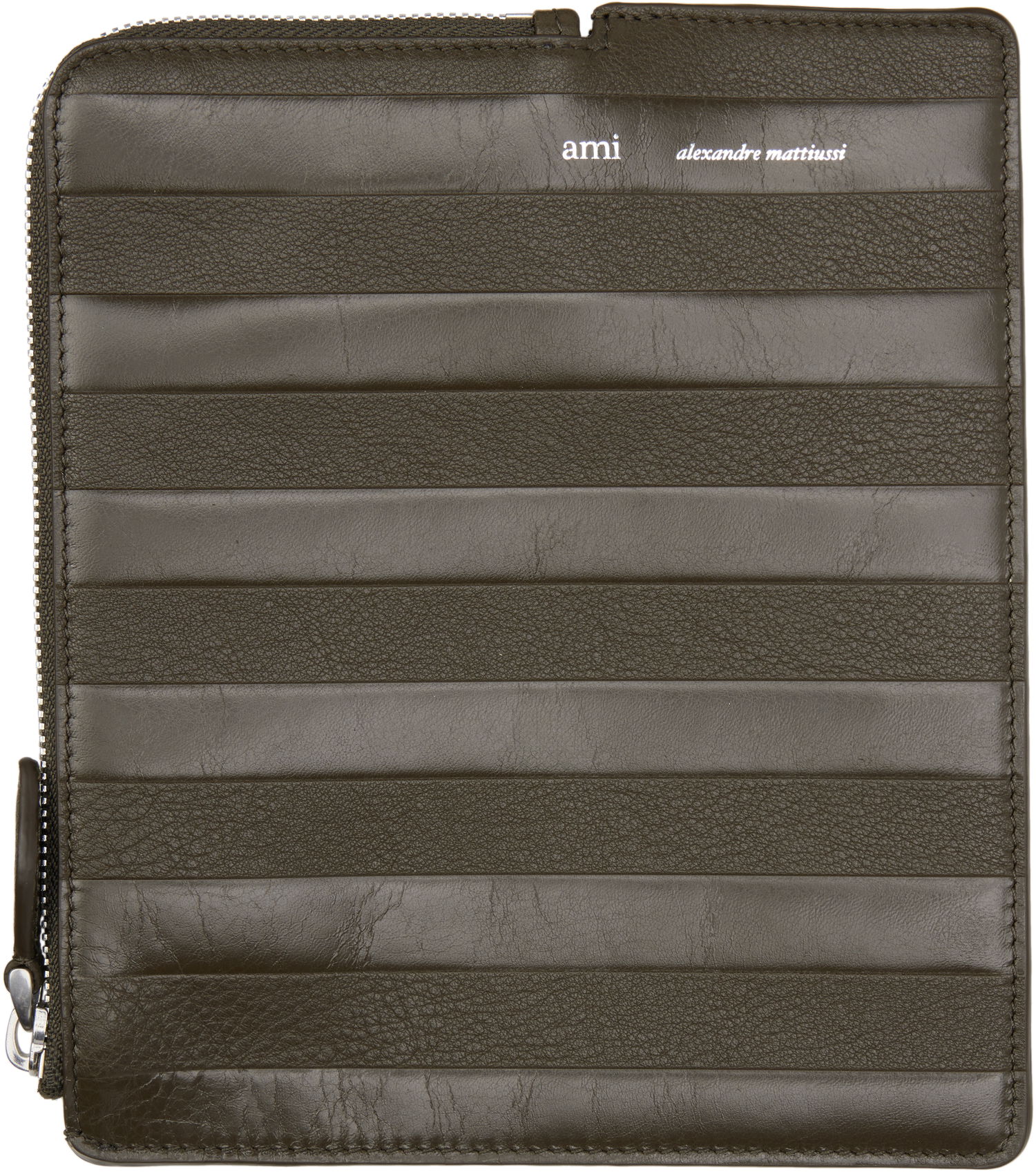 Peňaženka AMI AMI Alexandre Mattiussi Leather Midi Wallet Zelené | USL008.AL0090, 0