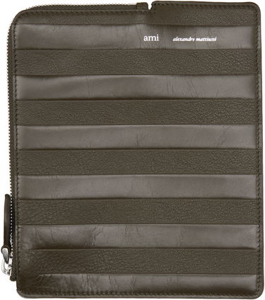 Peňaženka AMI AMI Alexandre Mattiussi Leather Midi Wallet Zelené | USL008.AL0090, 0