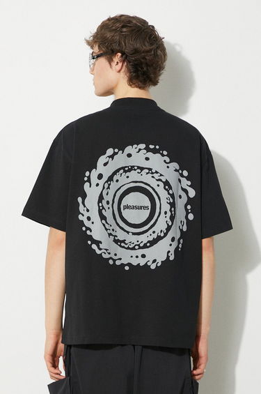 Tričko Pleasures Twirl Henley T-Shirt Print Čierna | P24SP022.BLACK, 0