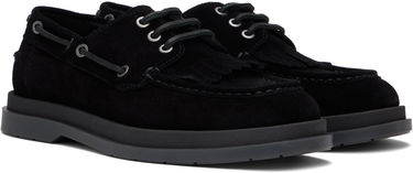 Doplnky BOSS Hugo Suede Fringe Trim Loafers Čierna | 50536224, 3