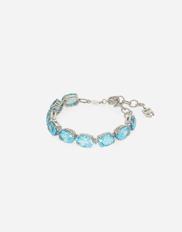 Náramok Dolce & Gabbana Dolce & Gabbana Anna 18kt White Gold Bracelet with Light Blue Topazes Modrá | WBQA4GWTOLB80001, 2