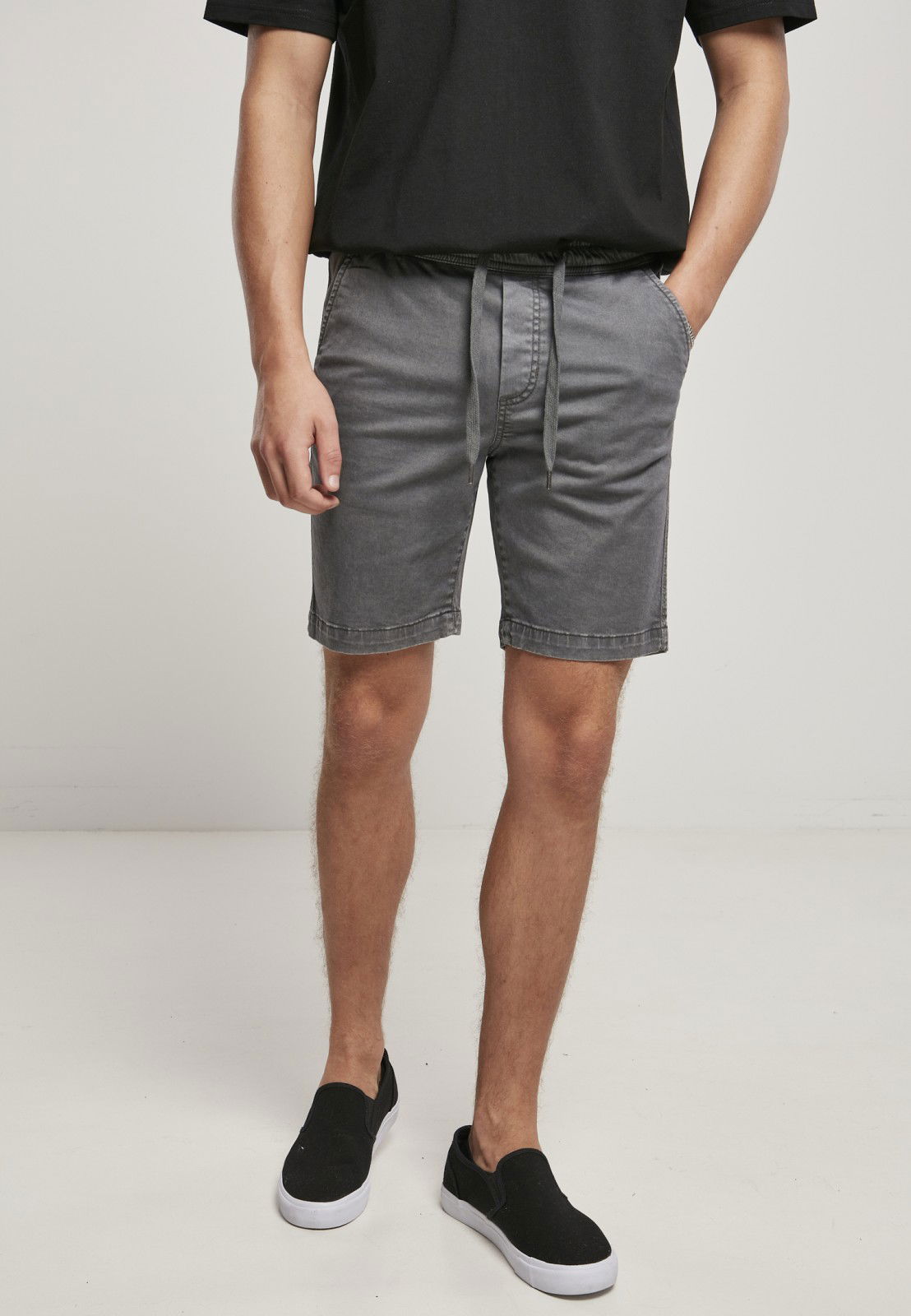 Šortky Urban Classics Stretch Twill Joggshorts Šedá | TB1609-02946, 0