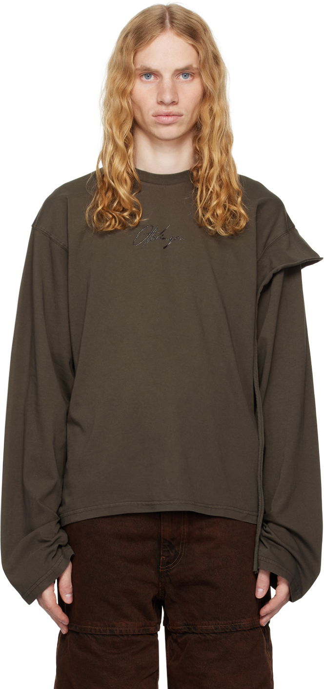 Tričko Ottolinger Ottolinger Deconstructed Longsleeve T-Shirt Zelené | 1150101521, 0