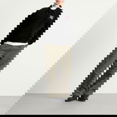 Mikina Pleasures Gentle Polo Sweatshirt Čierna | P25F028-BLK, 4