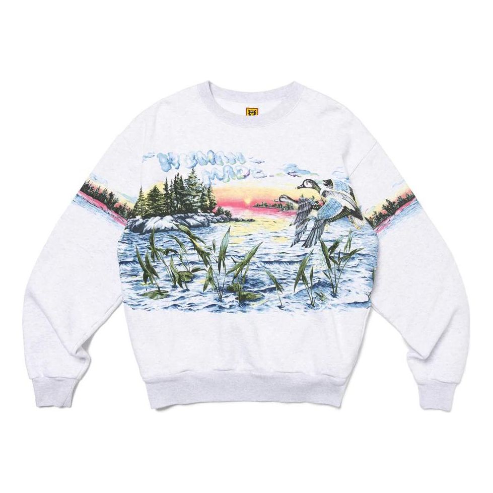 Sveter Human Made HUMAN MADE Hunting Print Sweatshirt Šedá | HM26CS025, 0