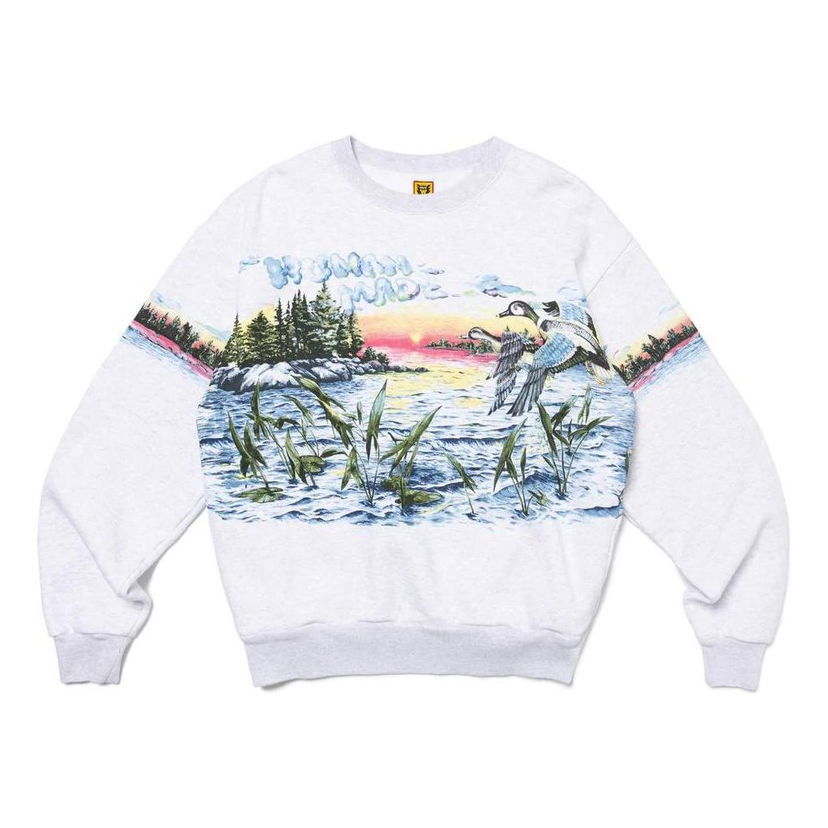 Sveter Human Made HUMAN MADE Hunting Print Sweatshirt Šedá | HM26CS025