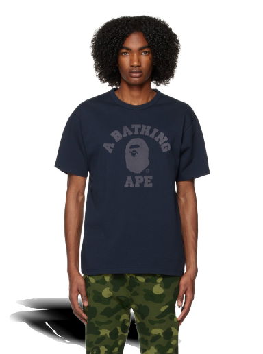 Tričko BAPE College T-Shirt Navy | 001CSI801001M