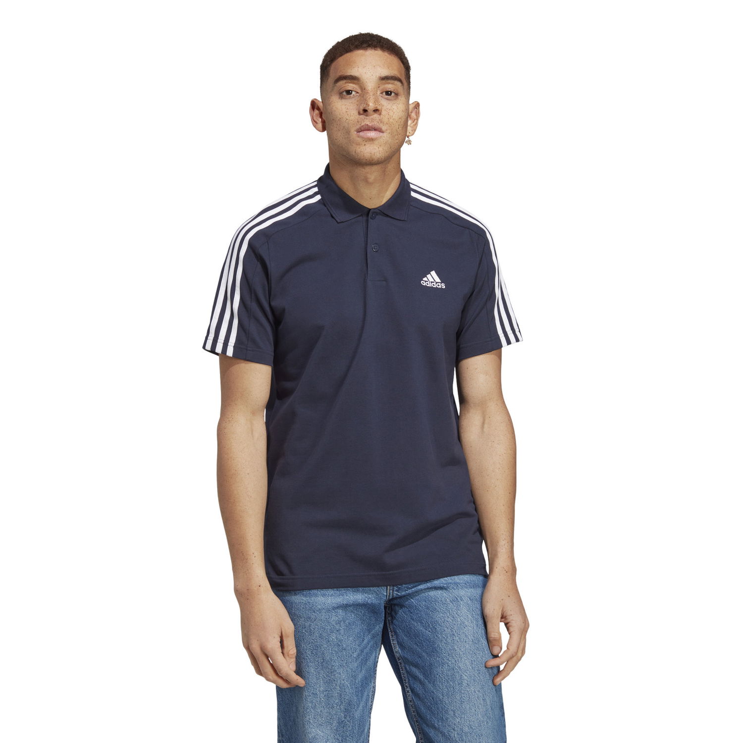 Polo tričko adidas Performance 3-Stripes Polo Shirt Navy | IC9311, 1