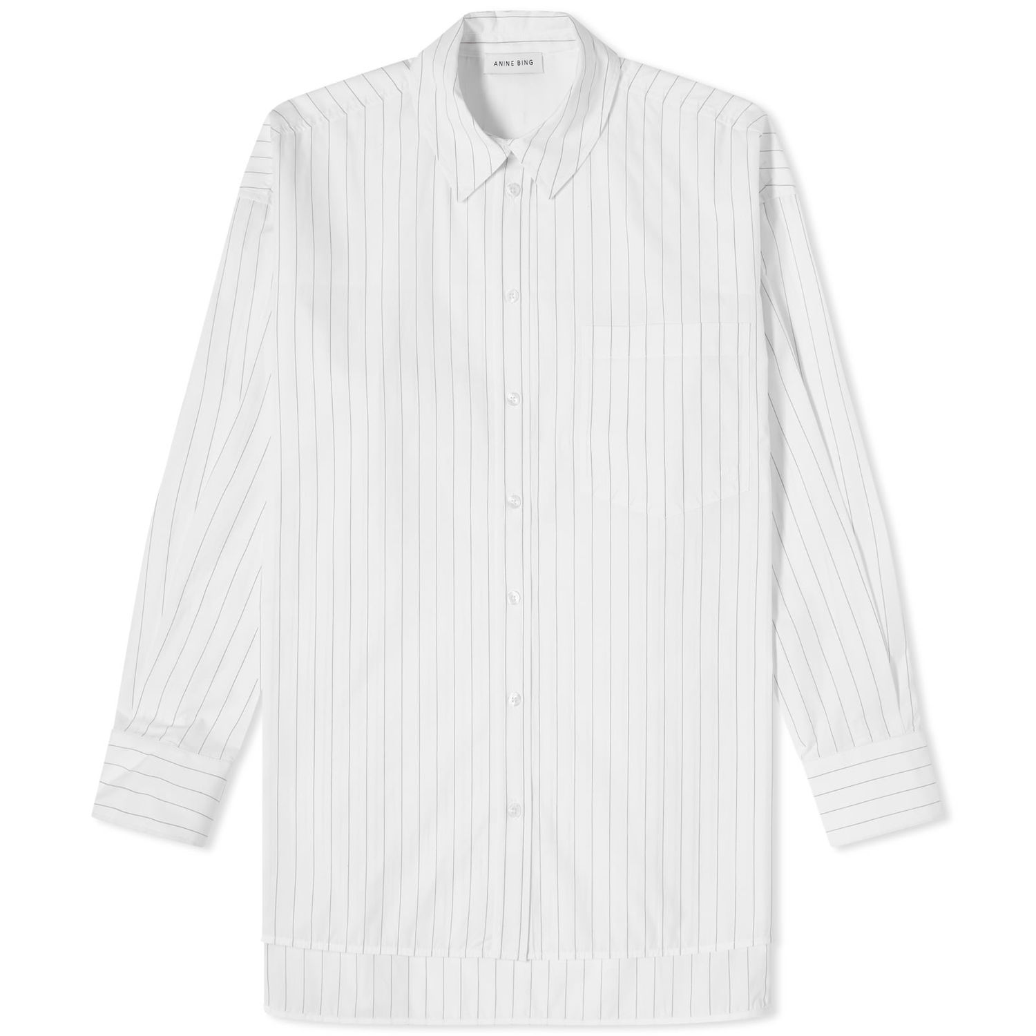 Košeľa Anine Bing Chrissy Pinstripe Shirt Biela | A-07-5830-104, 0