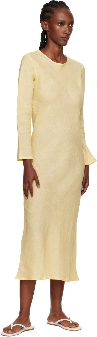 Šaty Baserange Baserange Dydine Long Sleeve Maxi Dress Žltá | DRDYL-FL-AU25, 3