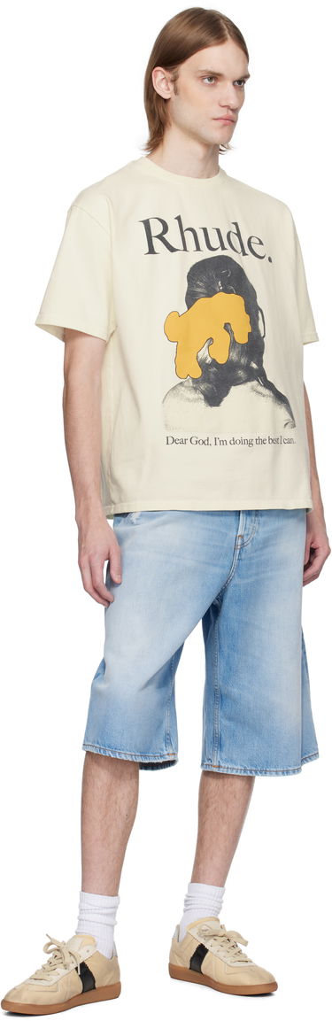 Tričko Rhude Rhude Ponytail Graphic T-Shirt Béžová | RHSS25TT08012, 3