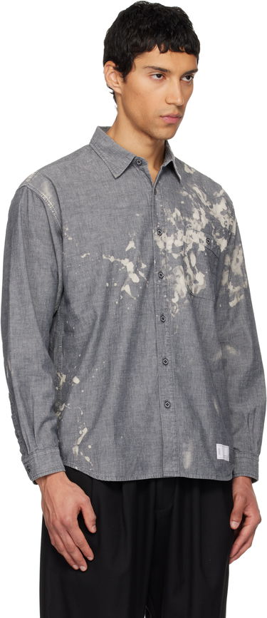 Košeľa Neighborhood Garment Bleach Chambray LS Shirt Šedá | 252ARNH-SHM02, 1