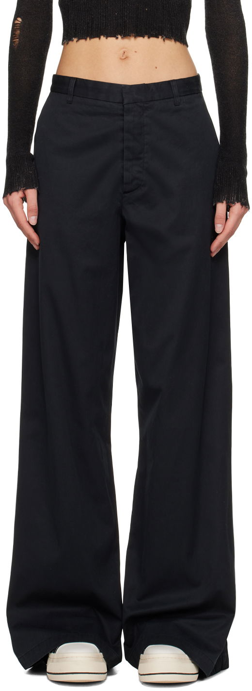 Nohavice R13 R13 Trench Trousers Čierna | R13WR245-R319B, 0