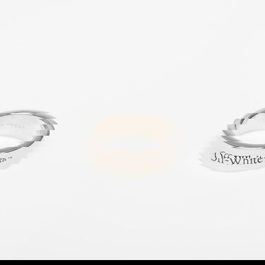 Prsteň Off-White Logo Ring Metalická | OMOC07AC99MET0017210, 0