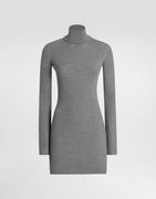 Dolce & Gabbana Turtleneck Long Wool Dress