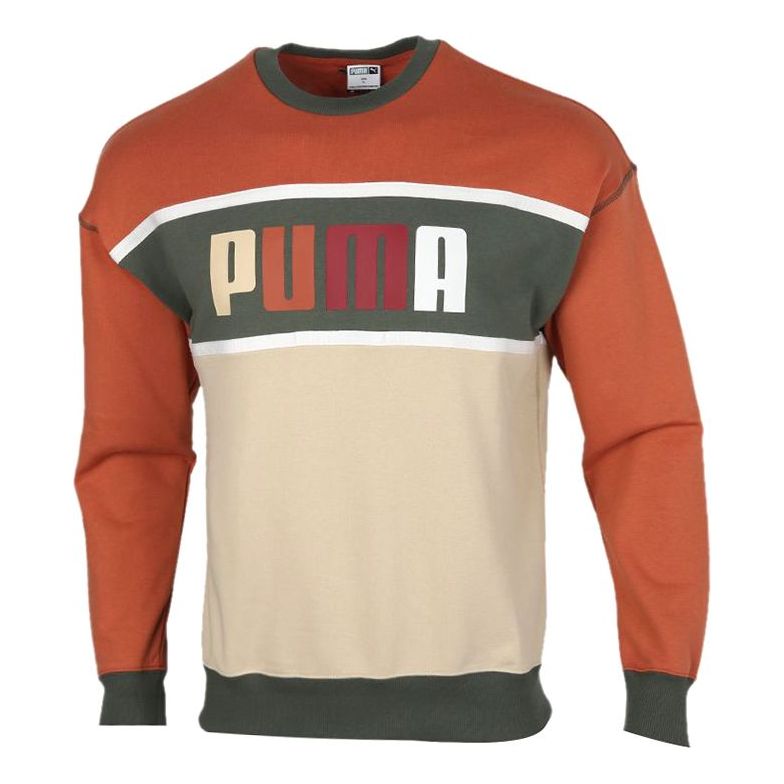 Sveter Puma Puma Colorblock Crewneck Sweatshirt Oranžová | 530710-12