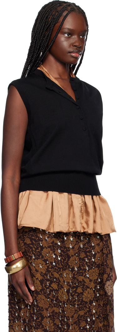Sveter Dries Van Noten Dries Van Noten Sleeveless Peplum Sweater Čierna | 251-011206-1702, 1