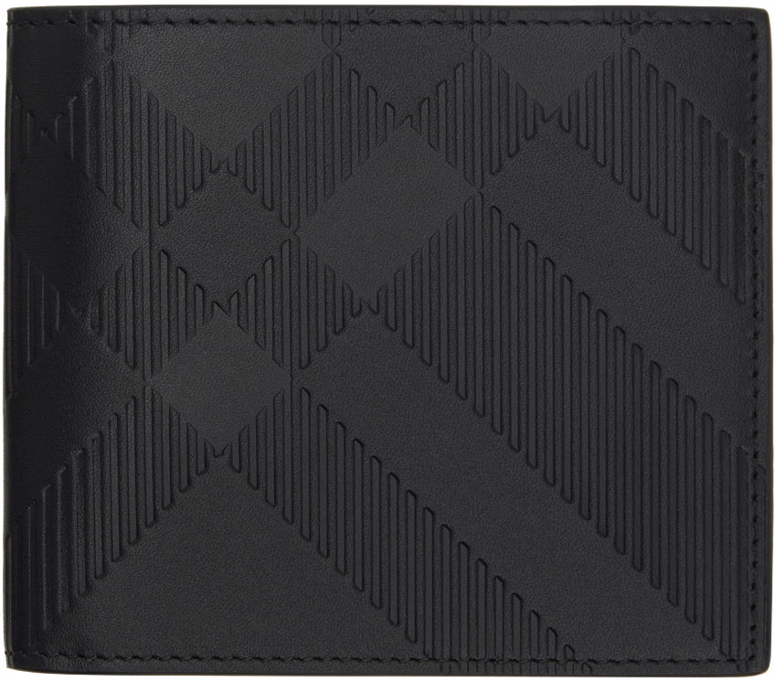 Peňaženka Burberry Embossed Check Bifold Wallet Čierna | 8078349, 0