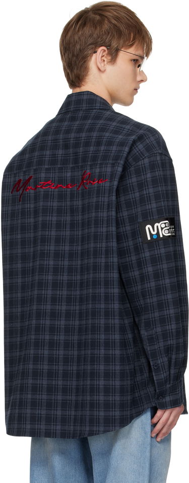 Košeľa Martine Rose Martine Rose Wallet Check Shirt Navy | 477WS32527, 2