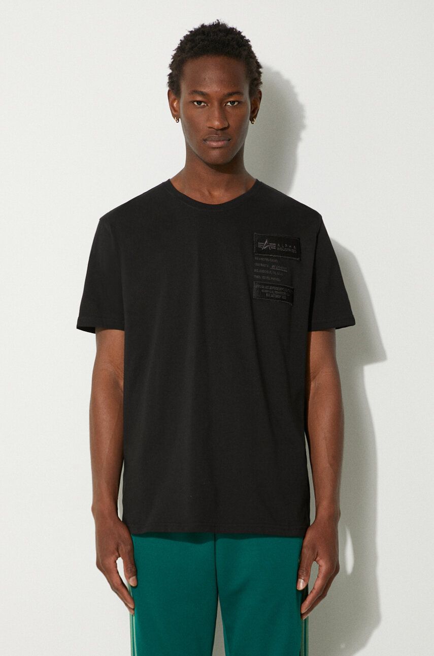 Tričko Alpha Industries T-Shirt With Print Čierna | 136500.03, 0