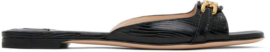 TOM FORD Whitney Stamped Lizard Leather Slides