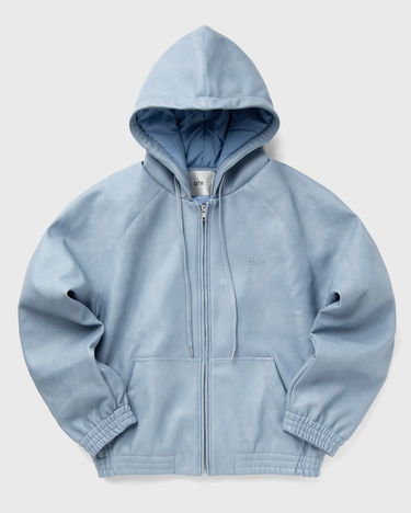 Bomber bunda Arte Antwerp Leather Hoodied Bomber Jacket Modrá | AW24-040J-BLUE, 0