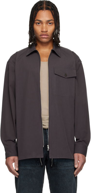 Košeľa Dries Van Noten Dries Van Noten Cotton Zipped Shirt Šedá | 252-020773-2218, 0