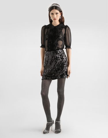 Sukňa Dolce & Gabbana Dolce & Gabbana Sequined Skirt Collection Čierna | F4DADTHLMZMN0000, 1