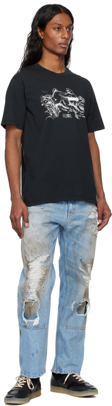 Tričko Maison Margiela MM6 Maison Margiela 'Suis le lapin blanc' T-Shirt Čierna | SH2GC0024 M20108, 3