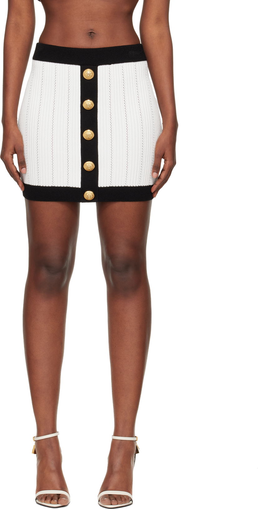 Sukňa Balmain Balmain Pointelle Miniskirt Rôznofarebný | FF1LB039KI64