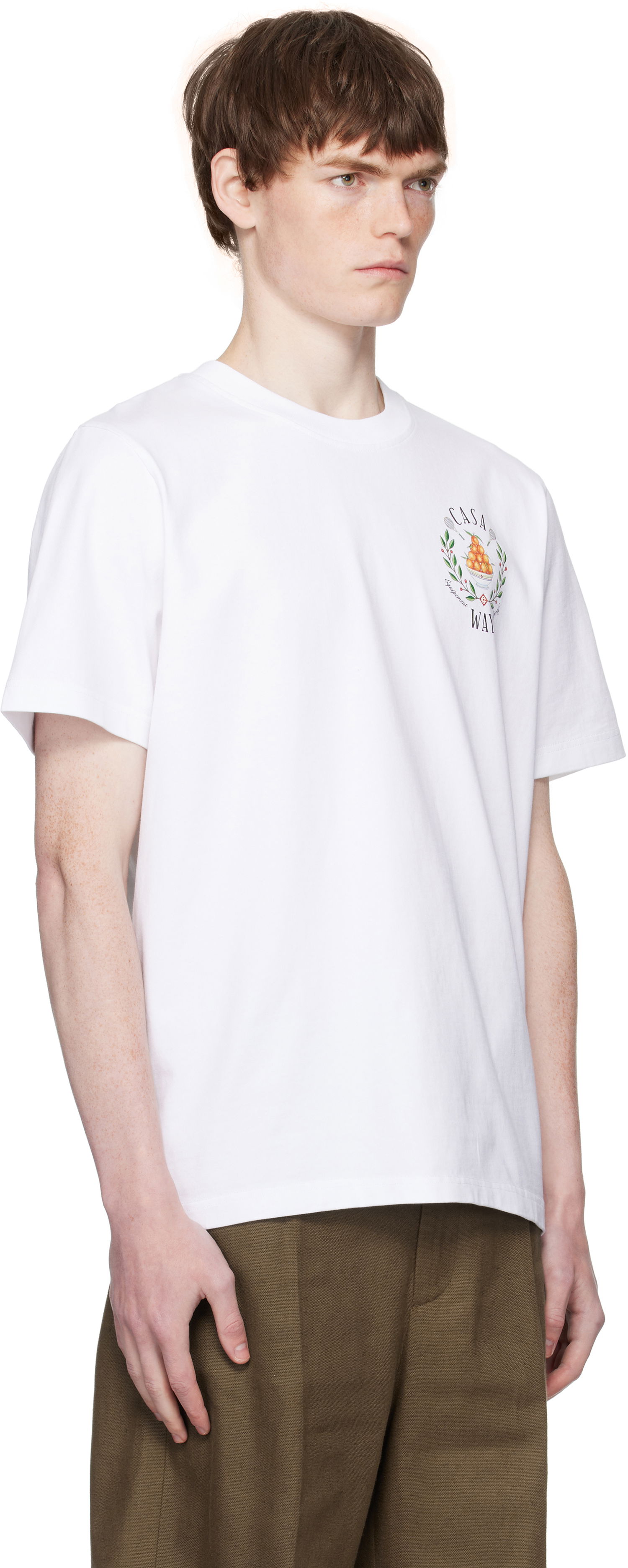 Tričko Casablanca Casablanca 'Casa Way' Graphic T-Shirt Biela | MPF25-JTS-001-26-EX-FLANNELS, 1