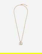 Necklace With Rhinestone Dg Logo