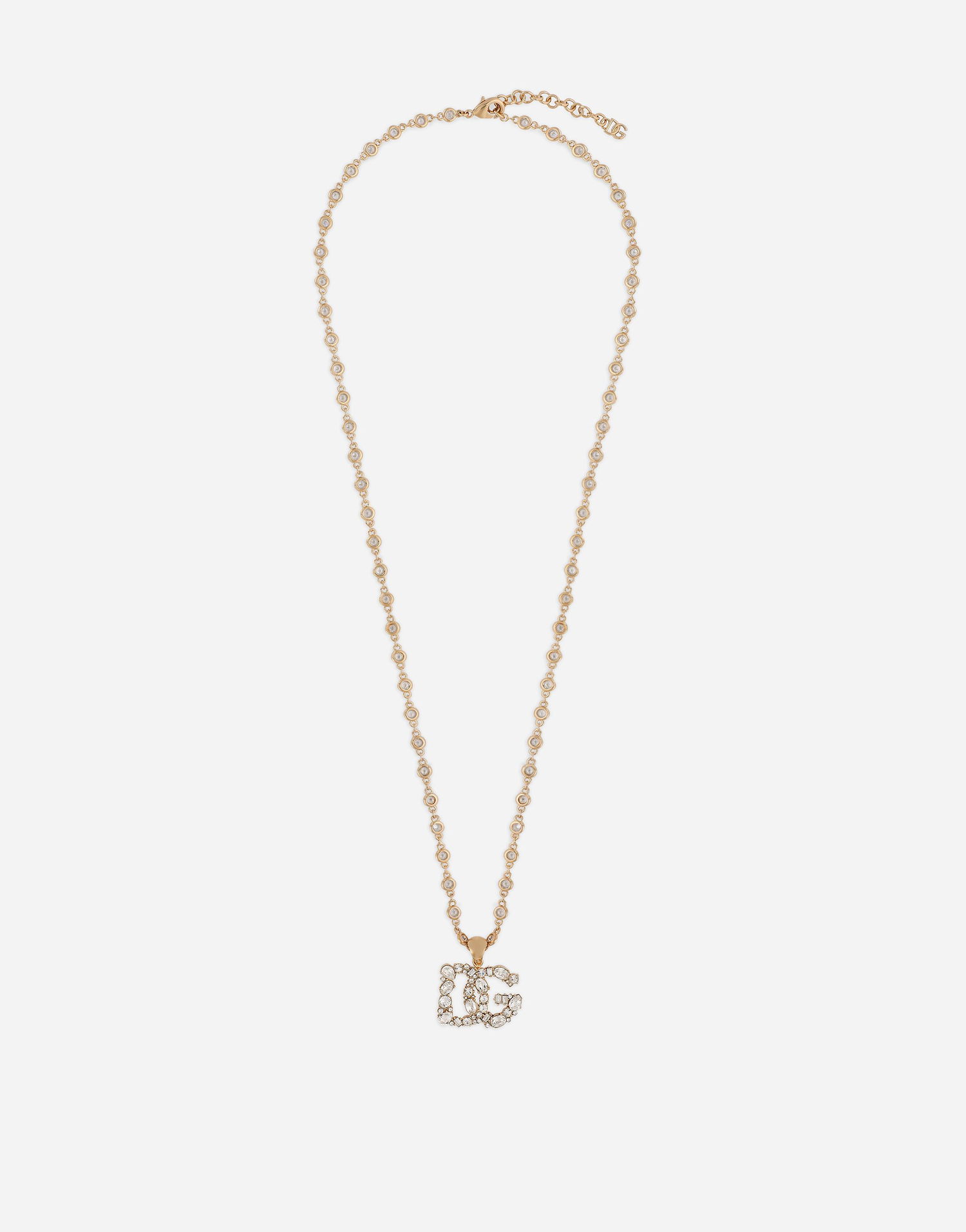 Náhrdelník Dolce & Gabbana Necklace With Rhinestone Dg Logo Metalická | WNQ6L6W1111ZOO00, 0