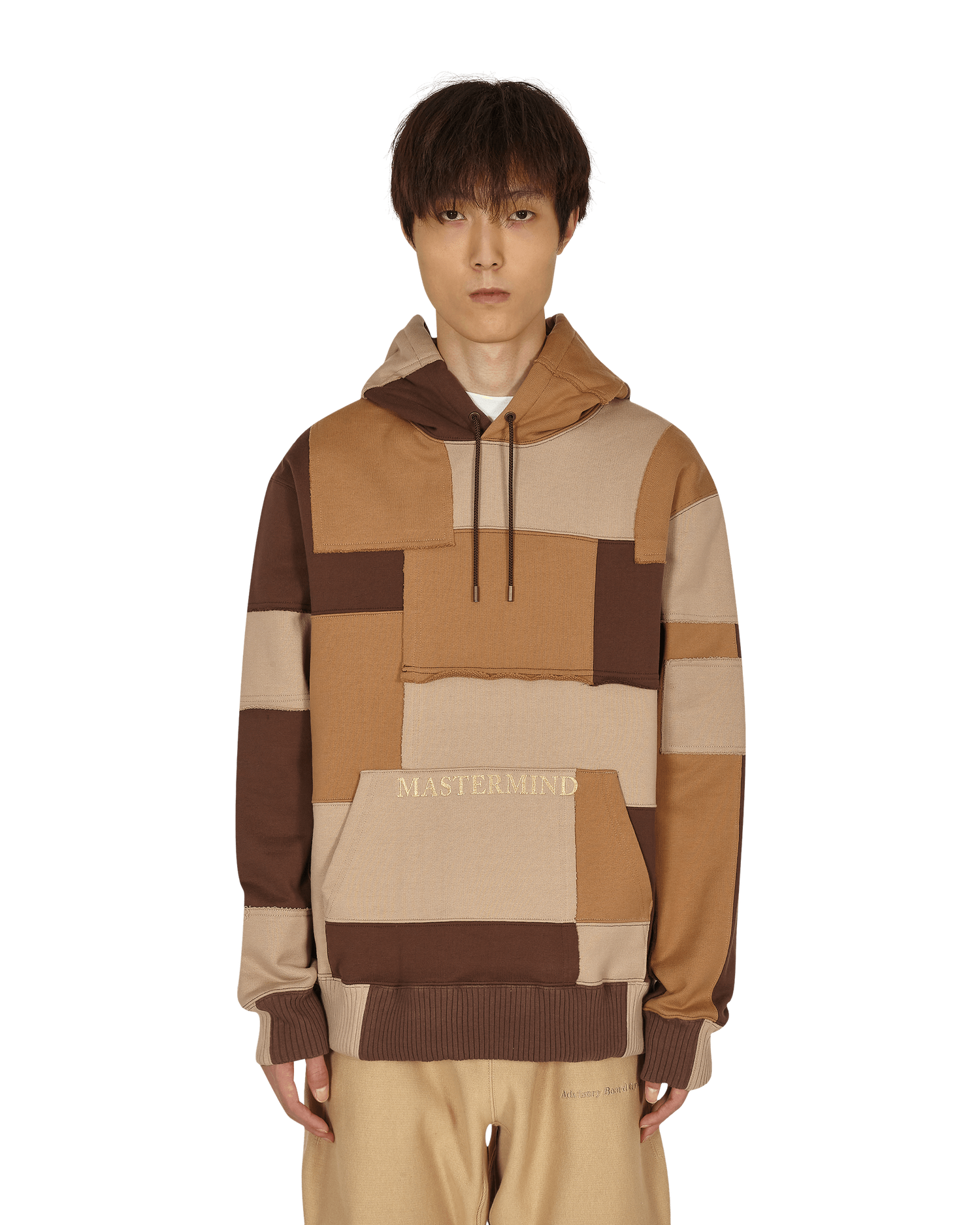 Mikina Mastermind WORLD Patchwork Hoodie Hnedá | MW21S07-SW025-010 003, 1