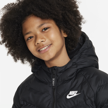 Prešívaná bunda Nike Nike Sportswear Hooded Synthetic-Fill Jacket Čierna | FN7730-010, 2