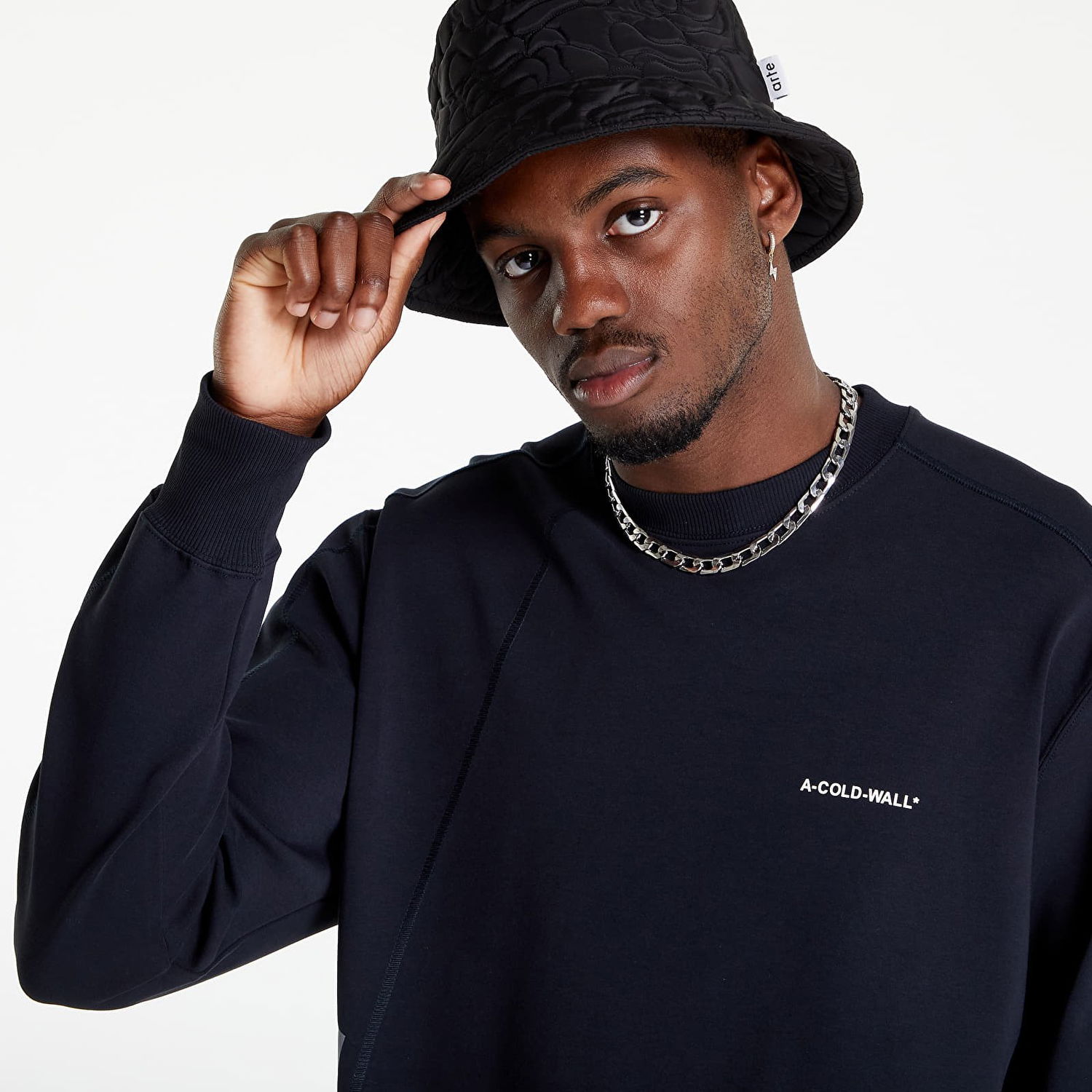 Mikina A-COLD-WALL* Polygon Technical Crewneck Čierna | ACWMW079 Black, 1