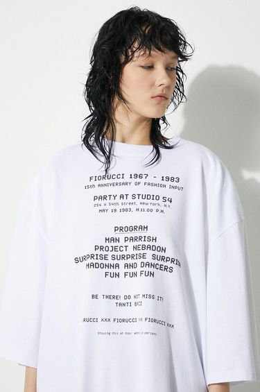 Tričko Fiorucci Fiorucci Invitation Print T-Shirt Biela | U01FPTSH107CJ01WH01, 4