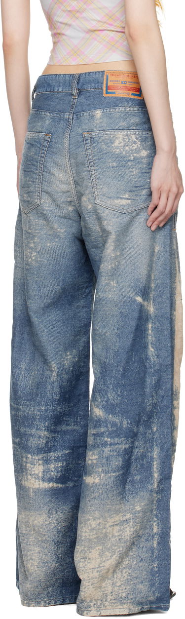 Džínsy Diesel Bleached High-Rise Wide-Leg Jeans Modrá | A16977 068RE, 2