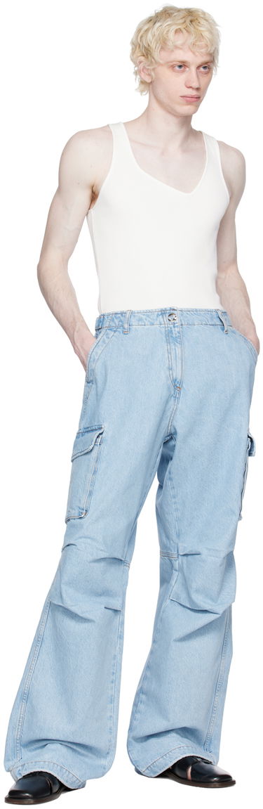 Cargo nohavice Coperni Wide Leg Cargo Jeans Modrá | COPP40248MEN, 3